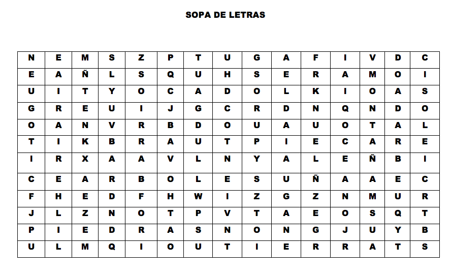 Sopa de letras