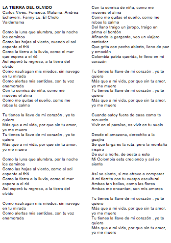 La tierra del olvido